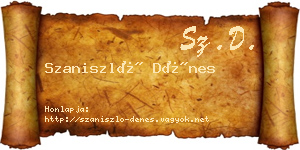 Szaniszló Dénes névjegykártya